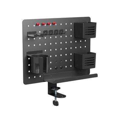 3. Activejet Organizer na biurko APB-002B. Obrotowa tablica perforowana. Kolor czarny matowy.
