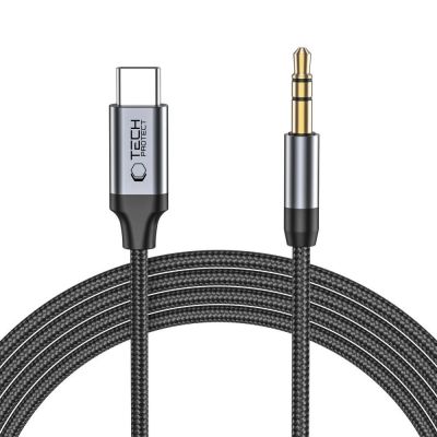5. Kabel Tech-Protect UltraBoost audio USB-C / mini jack 3.5mm 1 m - czarny