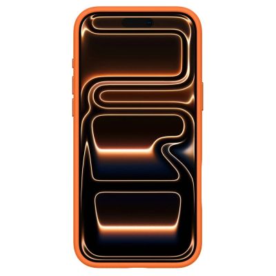 4. Etui Spigen Silicone Fit Mag na iPhone 17 Pro - pomarańczowe