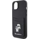 6. Etui Karl Lagerfeld Saffiano Cardslot Karl&Choupette Metal Pin do iPhone 15 - czarne