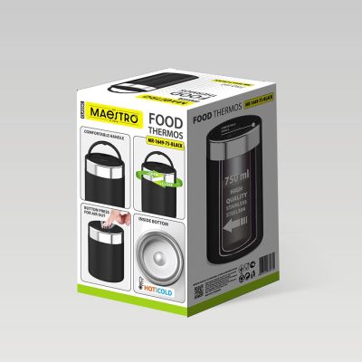 7. Termos obiadowy 750ml MR-1649-75-BLACK MAESTRO