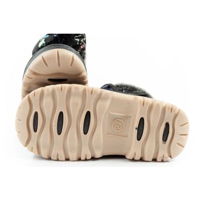 9. Lee Cooper buty zimowe śniegowce dziecięce ocieplane dla dziewczynki czarne