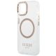 6. Etui Guess Metal Outline MagSafe na iPhone 14 - złote