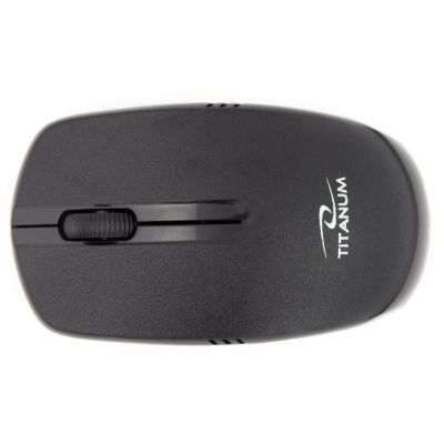 4. Zestaw klawiatura + mysz TITANUM MEMPHIS TK108 (USB; (US); kolor czarny; optyczna; 1000 DPI)