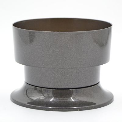 2. DONICZKA NAGROBNA NA KWIATY STABILNA DEKORACYJNA 15CM CZARNA