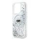 6. Etui Karl Lagerfeld Liquid Glitter Karl Head MagSafe na iPhone 15 Pro - przezroczyste