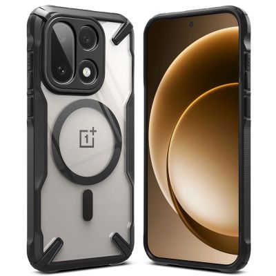 2. Etui Ringke Fusion X Magnetic MagSafe na OnePlus 15 - przezroczysto-czarne