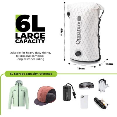 2. Qunature wodoszczelna torba z zaworem biała 6l