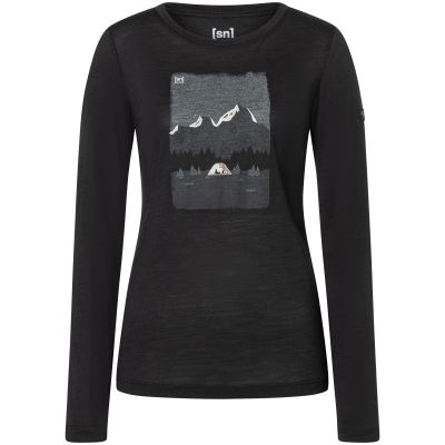 3. Bluza damska Super.natural Outdoor Night LS - jet black/copper/various rozmiar: s