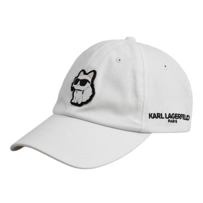 Czapka z daszkiem Karl Lagerfeld Paris Choupette Strapback Biała - L5WH7944 wht
