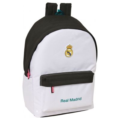 7. Real Madryt plecak sportowy z USB i z miejscem na laptopa double backpack 612554820