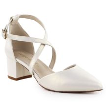 Sandały damskie na słupku perłowe kremowe Sergio Leone SK-830