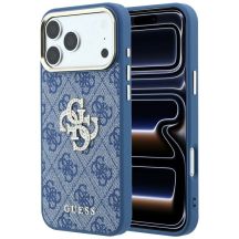 Etui Guess 4G & Big Strass Logo na iPhone 18 Pro Max / 17 Pro Max - niebieskie