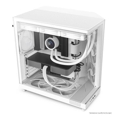 13. NZXT OBUDOWA KOMPUTEROWA NZXT OBUDOWA H6 FLOW MIDI TOWER Z OKNEM BIAŁA