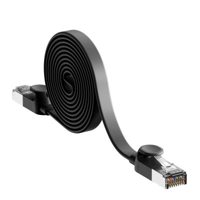 4. Kabel Baseus High Speed sieciowy płaski Ethernet CAT6 RJ45 1m - czarny