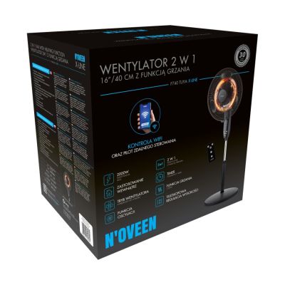 14. Wentylator 2 w 1 z funkcją grzania NOVEEN F740 16”/40cm
