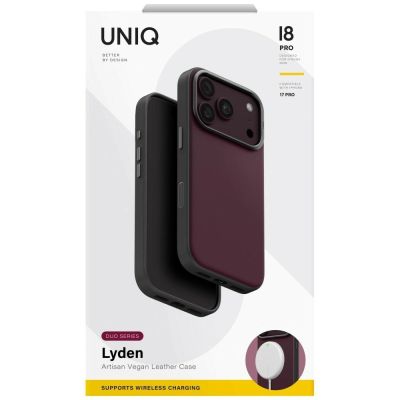 6. Etui UNIQ Lyden DS Magclick Charging na iPhone 18 Pro / 17 Pro - bordowe