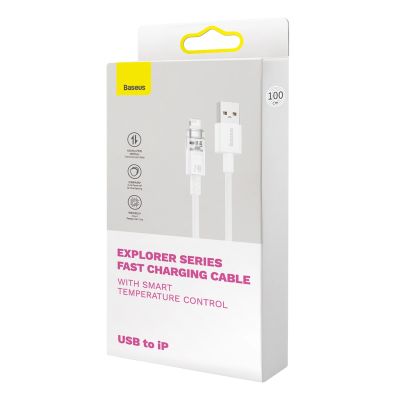 5. Baseus Explorer Series kabel przewód USB – Lightning 2,4A 2 m biały (CATS010102)