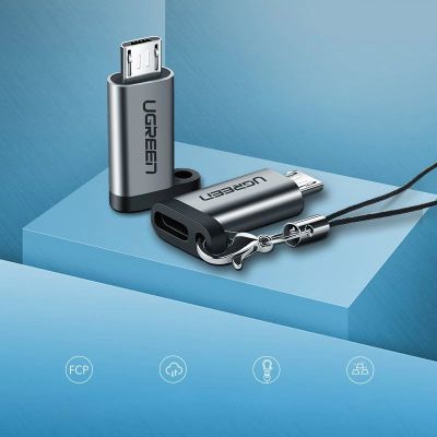 2. Ugreen adapter przejściówka z USB Typ C na micro USB szary (50590)