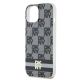 6. Etui DKNY IML Checkered Mono Pattern & Printed Stripes MagSafe na iPhone 15 / 14 / 13 - czarne