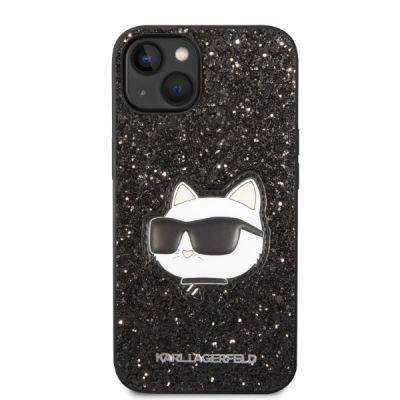 3. Etui Karl Lagerfeld Glitter Choupette Patch na iPhone 14 Plus - czarne