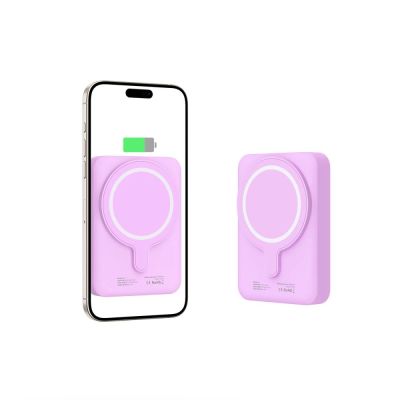 4. Powerbank Tech-Protect LifeMag MagSafe PB11 10000 mAh  - różowy