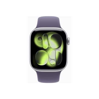 3. Apple Watch Series 11 42mm srebrna koperta z paskiem sportowym Mist Violet - S/M
