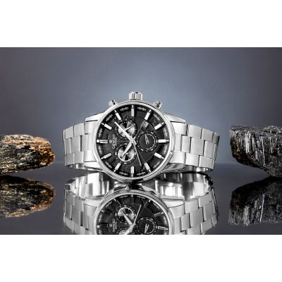 5. Zegarek Męski Giewont Chronograph Sapphire Srebrny GW4580-B2