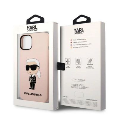 8. Etui Karl Lagerfeld Silicone Ikonik MagSafe na iPhone 14 Plus - różowe