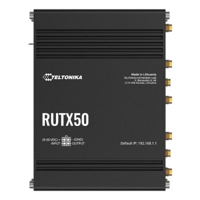 Teltonika RUTX50 router bezprzewodowy Gigabit Ethernet Dual-band (2.4 GHz/5 GHz) 5G Czarny