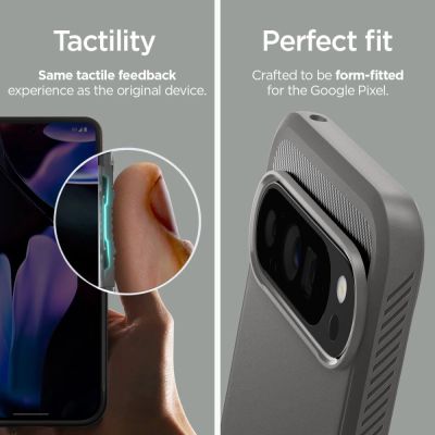15. Etui Spigen Rugged Armor na Google Pixel 9 Pro XL - szare
