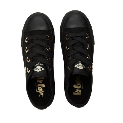5. Lee Cooper buty sportowe damskie trampki z tkaniny stylowe czarne