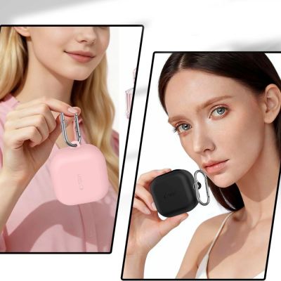 7. Etui Tech-Protect Silicone Hook na Samsung Galaxy Buds 4 / 4 Pro - różowe