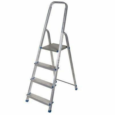 2. AWTOOLS drabina aluminiowa wolnostojąca 4 stopnie, 150 kg