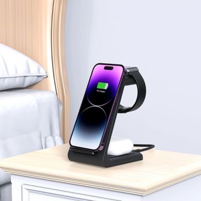 6. Stacja ładująca Tech-Protect QI15W-A36 3w1 dla Apple - czarna