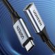 8. Kabel Ugreen US372 80810 USB-C - USB-C PD QC 100W 5A 10Gbps 0.5m - szary