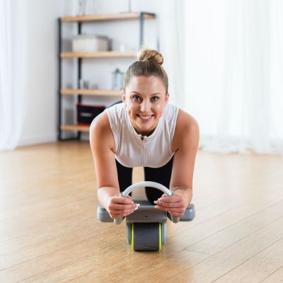 4. KA08 GRAY ABS AUTOMATYCZNE KOŁO DO ĆWICZEŃ MIĘŚNI BRZUCHA Z WYŚWIETLACZEM LCD I ŁADOWANIEM HMS