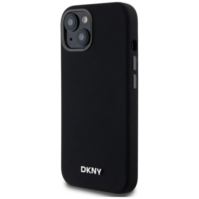 2. Etui DKNY Liquid Silicone Small Metal Logo MagSafe na iPhone 14 / 15 / 13 - czarne