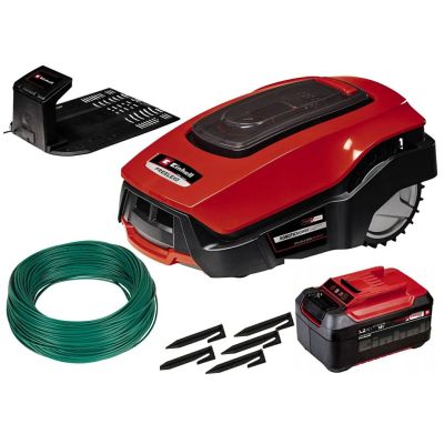 6. Einhell FREELEXO 1200 LCD BT Kosiarka robot Bateria Czerwony