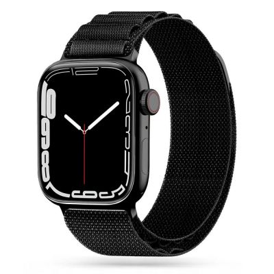 7. Pasek Tech-Protect Nylon Pro na Apple Watch 4 / 5 / 6 / 7 / 8 / 9 / SE / Ultra 1 / 2 (42/44/45/49 mm)- czarny