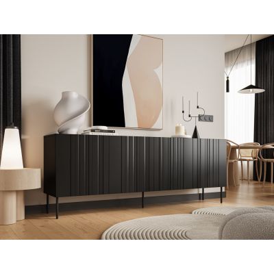 3. Komoda ISLA 200x40x75 czarny mat