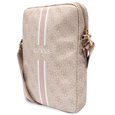 2. Torba Guess 4G Stripes na tablet 10" - różowa
