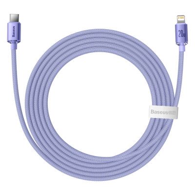 4. Kabel Baseus CAJY000305 Lightning - USB-C PD 20W 480Mb/s 2m - fioletowy