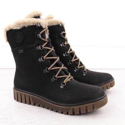 24. Botki z futerkiem Rieker W Y3424-00 RKR745