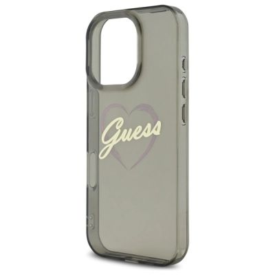6. Etui Guess IML Heart na iPhone 16 Pro - czarne