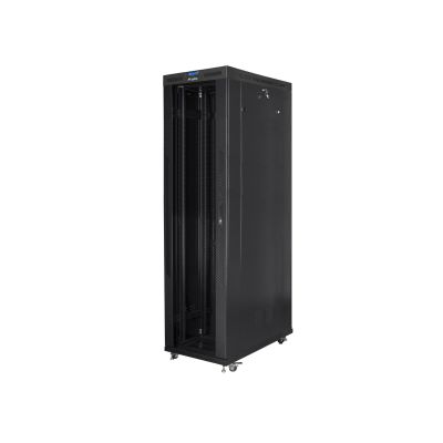 3. LANBERG SZAFAS TOJĄCA RACK 19" 47U 800X1200 DRZWI SZKLANE LCD CZARNA FF01-8247-12BL