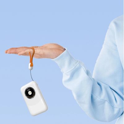 3. Powerbank Dudao K21 Mini 10000mAh 22.5W USB-A / USB-C - beżowy