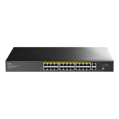3. Switch CUDY FS1026PS1 24-Port 10/100M PoE+ 300W 2xGbE 1xSFP