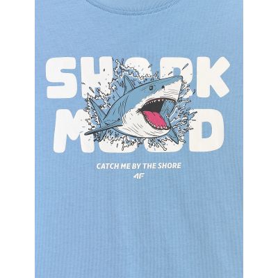 6. T-shirt bawełniany chłopięcy 4F 4FJRSS26TTSHM3902-33S