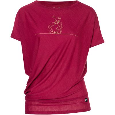 3. Koszulka damska SUPER.NATURAL W Cat Yoga Loose Tee czerwona